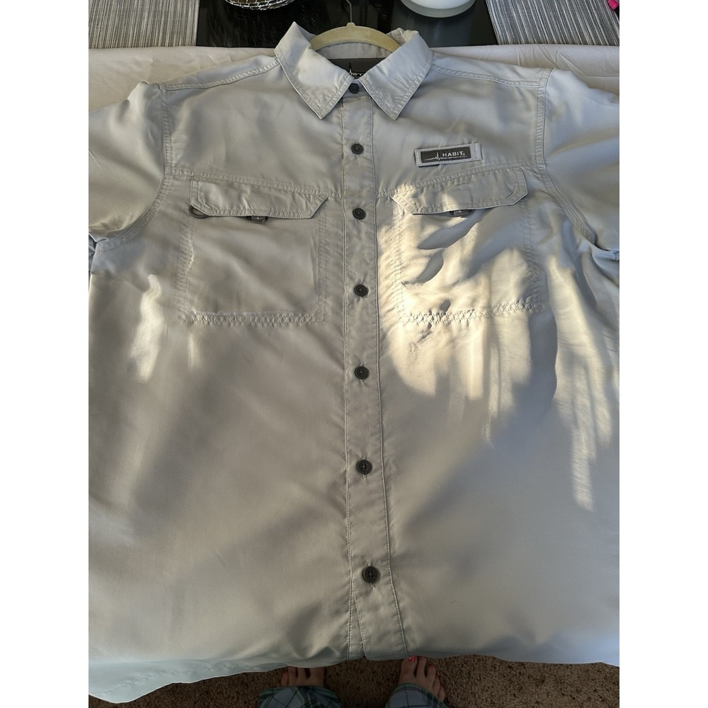 Men's M&M Habit‎ Short Sleeve Sun Factor UV shirt Size Medium